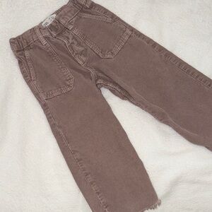 Zara Taupe Corduroy Trousers